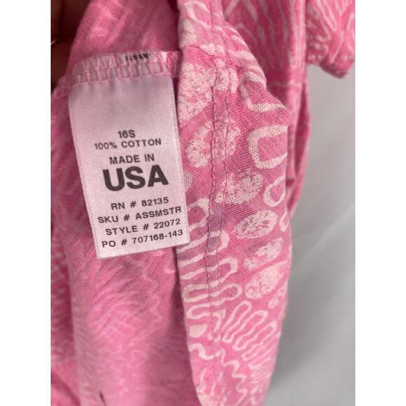 Fresh Produce Light Pink Ocean Beach Print Hi Lo Tshirt Size Medium - Picture 4 of 5